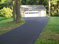 After driveway sealant applied
